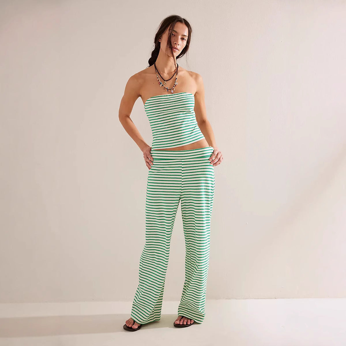 European And American Sexy Slim Fit Casual Striped Suit